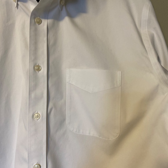 Vintage L.L.Bean slightly fitted men’s white dress shirt size 16,5- 35 - Picture 3 of 3